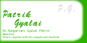 patrik gyalai business card